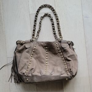 Jenrigo Vintage Italian Suede Taupe Shoulder Bag. Absolutely Stunning!